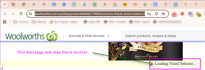 Loading Visual Selector