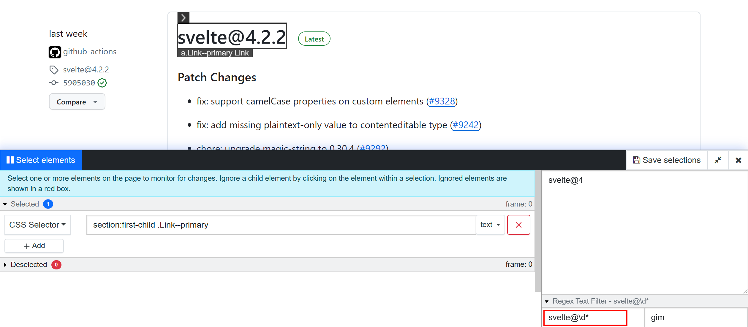 How to detect changes of a major version on github - Help and Support ...