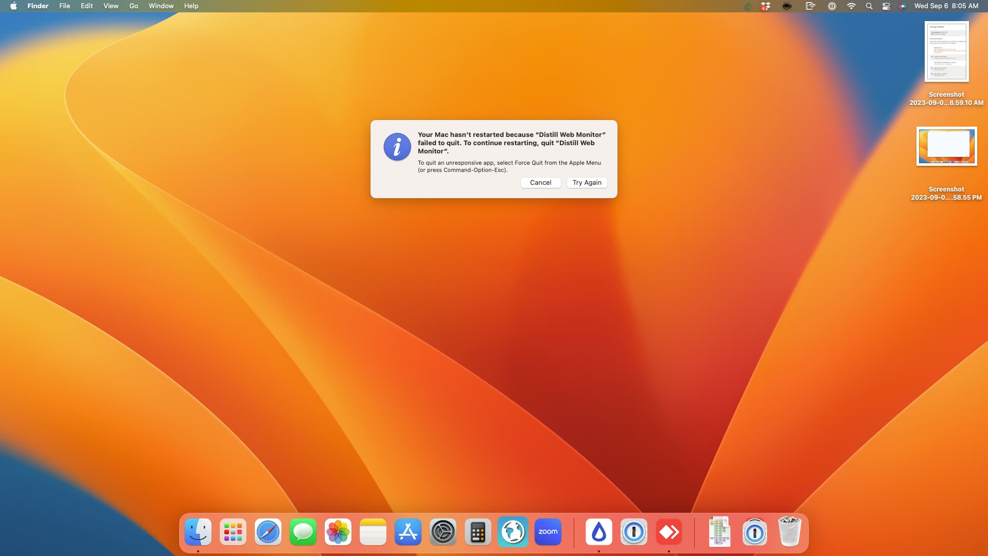 Distill Mac App Preventing Mac from Restarting - Help and Support ...